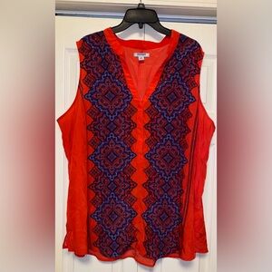 Old Navy Coral Sleeveless Blouse